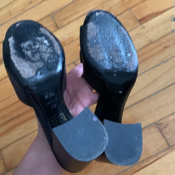 Roberto Cavalli classic horsebit heeled loafers slip ons Sandals - Picture 4 of 5